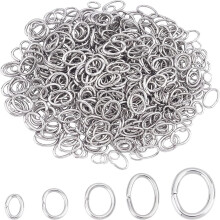 Ovale verbindingsringen van roestvrij staal, 2,5–6 mm, 1000 stuks