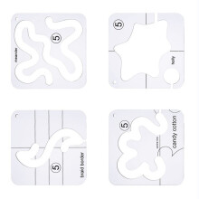 4Pcs Freemotion Quilting Ruler Clear Acrylic Quilting Templates Quilters Rulers Sewing Machine Patchwork Quilting Ruler