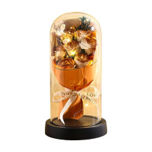 Preserved Flowers Gifts For Her Preserved Rose Bouquet In Glass Dome Light Up Rose Gifts Great For Mom friend Wife Good For Birthday Valentines Day