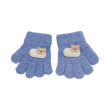 AWZXDE Floral Bear Pattern Winter Thermal Insulated Five Finger Gloves For Toddlers And Cold Weather Warm Kids Mittens