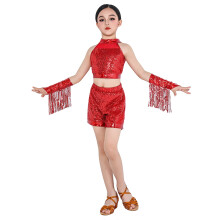 Fete dans ținute seturi performanță bluze fără mâneci pantaloni scurți cu franjuri set pentru copii mici vară elastică îmbrăcăminte de
