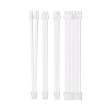 Sada 24pinových prodlužovacích napájecích kabelů, 1x24pinový/1x8pinový (4+4pinový) CPU / 2x8pinový (6P+2P) PCIE opláštěný kabel s