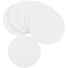 FRCOLOR Künstler-Leinwand, 6-teiliges Set, runde Leinwandplatten, 20 cm (7,87" x 7,87" x 0,12")