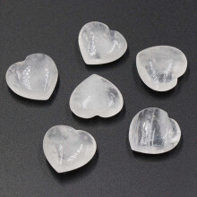 Pierres d'agate naturelle en forme de cœur de 20 mm - Cristal nu sans trou pour décoration DIY, ornements de guérison et fournitures d'artisanat
