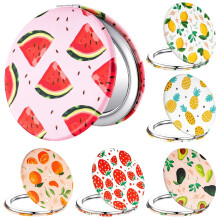 Fruit-Style Mini Double-Sided Pocket Mirror, Portable Magnifying Compact for Women, Girls, Moms & Kids – PU Leather