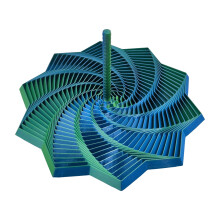 Kolorowa, wirująca spirala, drukowana w 3D gwiazda Fidget z uchwytem