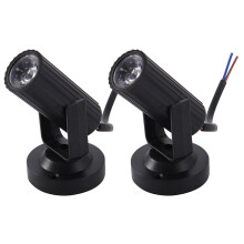 2PCS 1W LED Stage Light Beam Spotlight for Wedding Bar Theater DJ Disco Club Party Dance (Black)