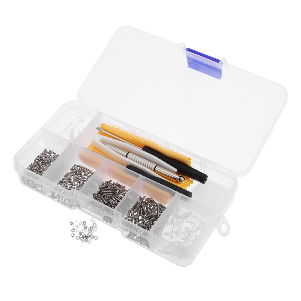 Eyeglass Repair Kit with Pliers, Assorted Screws, Nose Pads for Glasses and Sunglasses Maintenance