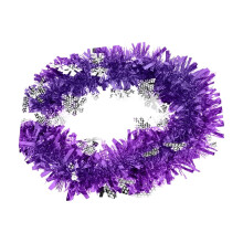 Guirlanda de Natal com Flocos de Neve Brilhantes em Tons Metálicos – Decoração Espessa para Árvore, Lareira, Uso Interno/Externo –