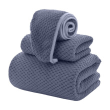Ensemble de serviettes de bain extra larges | Serviettes en microfibre surdimensionnées + bonnet de douche | 140 x 70 cm / 75 x 35 cm / 58 x 25 cm |
