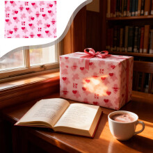 Papier scrapbooking et papier cadeau pour la Saint-Valentin, 20 x 28 pouces, décoration romantique pour une ambiance chaleureuse.