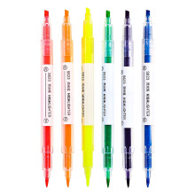 Construction Markers Fluorescent Notebook Pen Color Double Headed Rough Scratch Key Set Light Pen Color Pen Candy Color 3ml