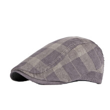 Unisex fløjlsbukser baret ternet print lilla One Size