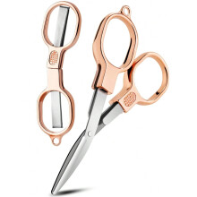 Double Circle Retro Folding Scissors Portable Small Scissors Carry Mini For Private Fishing Travel Home Use