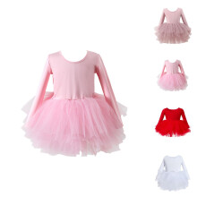 Girls' Ballet Tutu Dress & Leotard Set – Puffy Skirt Studio/Stage Wear, Compatible with Pink Dress Silhouette