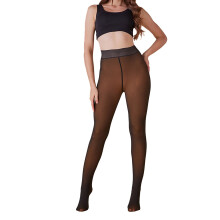Women's Sheer Black Tights - Spring & Autumn Plush Thermal Pantyhose Coffee L