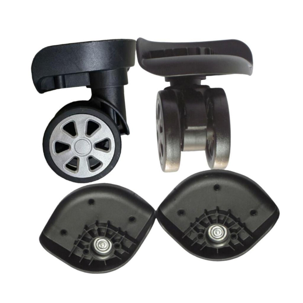 1 Pair Swivel Silent Dual Roller Wheels Diy Suitcase Luggage Replacement Casters 9327961679269