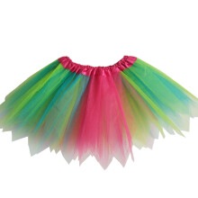 AWZXDE Toddler Girls Colorful Summer Skirt Tutu Tulle Layered Full Skirt For Spring Party Performance And Ballet Dance Green
