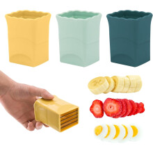 3-piece strawberry slicer: fruit slicing cup, strawberry cutting cup, quick slicing device for bananas, grapes and eggs