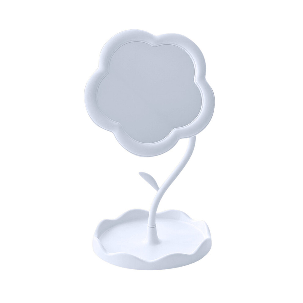 Flower-shaped makeup mirror for desk and bedroom