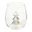 Stemless Wine Glass with 3D Christmas Tree Design 1 pc 1