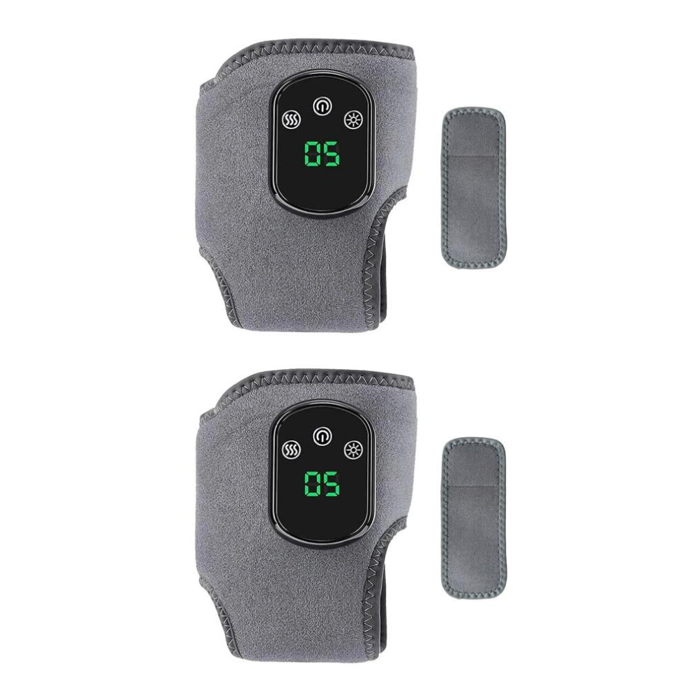 Gray Usb Rechargeable Ankle & Foot Massager With Heat, 3 Vibration Modes, 5 Heat Levels & Timer Â Compatible With Usb Charging