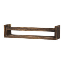 Brown Brown Wooden Floating Shelf Wall Mounted Display Rack For Living Room Kitchen Office Storage Decor