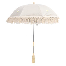 Baby Stroller Umbrella Sunshade, UPF > 40 Adjustable Angle, Lightweight Clamp‑On Parasol for Strollers, Beach Chairs, Pushchairs