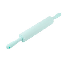 Silicone Rolling Pin Non-Stick Dough Roller With Wooden Handle, Smooth Surface For Baking Pastries, Pizza, Bread, Cookies 18.1X2.2X2.2In 0.71Lb
