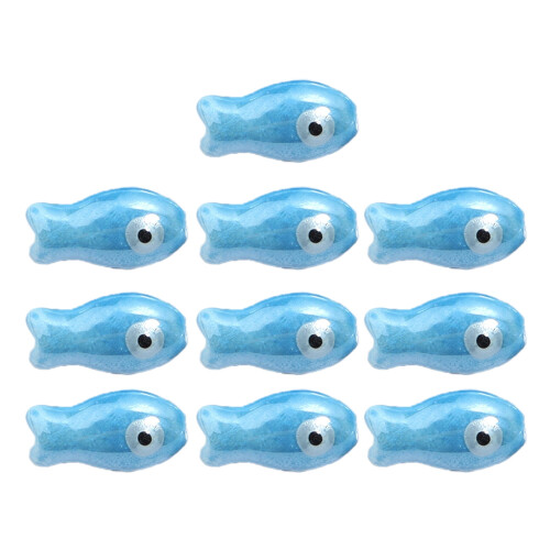 Ceramic Fish Beads Handpainted Vibrant 10 pcs