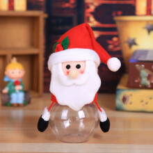 Bocaux à bonbons de Noël en plastique, motif Père Noël et bonhomme de neige, lot de 6