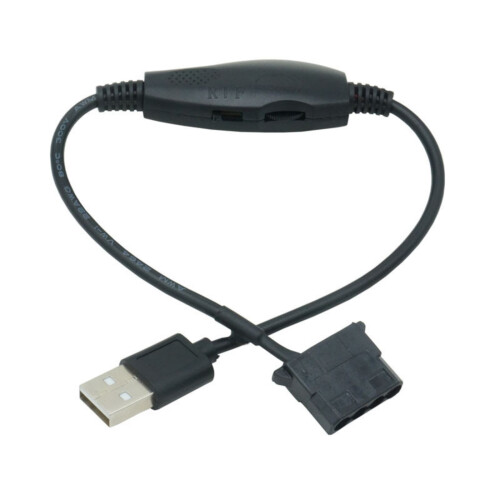 Καλώδιο προσαρμογέα ανεμιστήρα USB σε 4 ακίδες, 5V σε 12V, με διακόπτες. Καλώδιο