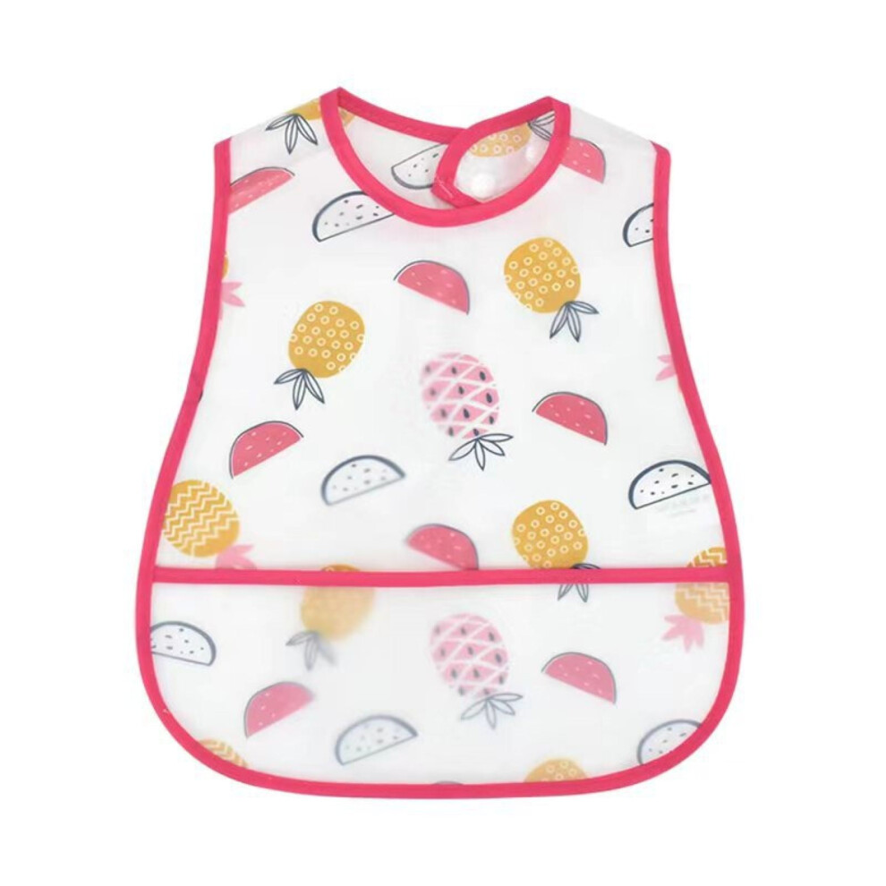 Short Sleeve Toddler Bib 1-Pack, Waterproof Tpu-Coated Polyester Mealtime Apron For Boys & Girls 1-3 Y, Mess-Saving Cover For Eating & Play Red