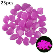 Sunxin 25 Pieces of Luminous Pebbles25 Pcs Glow in the Dark Garden Rocks Pebbles Stones Luminous Garden Walkway