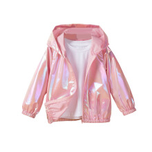 AWZXDE Kids Lightweight Windbreaker Hooded Zipper Coat Thin Reflective Kids Jacket For Spring Autumn Sun And Rainy Weather Red
