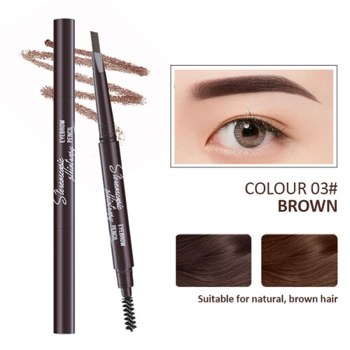Microblading Eyebrow Pen 2-in-1 with 3-Fork Tip and Brush
