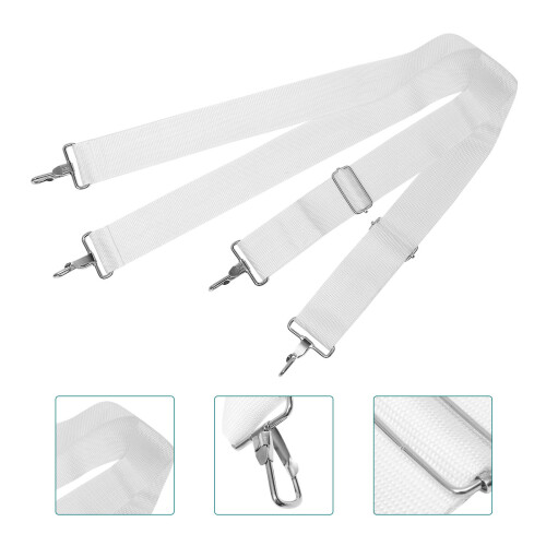 Nylon Drum Strap Voor Bass Drum Met Dubbele Schouderband Wit 2
