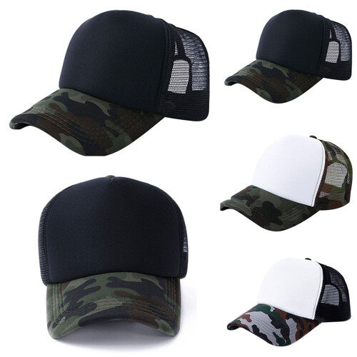 Unisex Camo Mesh Baseball Cap Adjustable Snapback