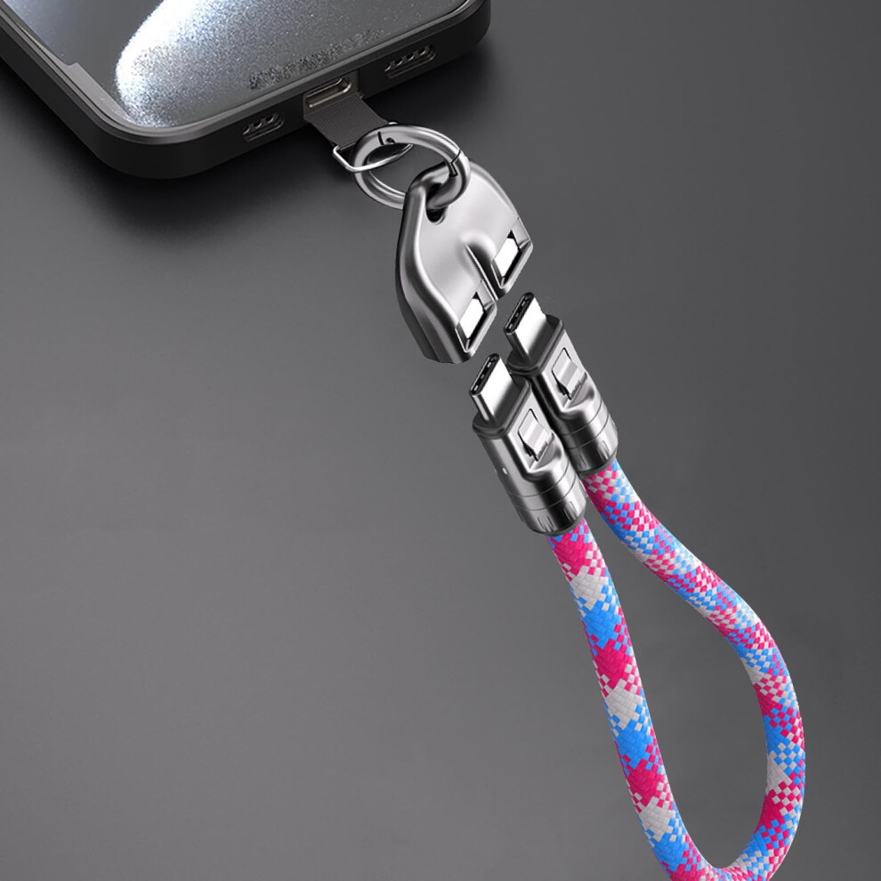 2-In-1 Charging Cable With Bracelet! 240W Usb-C To C, Nylon Braided & Wearable Strap, Portable Charger For Laptop, Phone, Tablet Â Compatible With 9496895191113