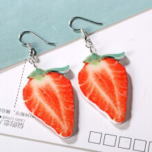 Handmade Earrings, Cute Acrylic Earrings, Fashion Fruit Drop Earrings, Dried Fruit Resin Fruit Jewelry, Birthday Gift