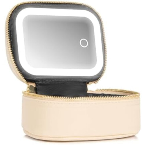 Mini LED-sminkeveske med 3 lysmoduser – 5,9" reise