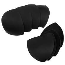4 Pairs of Removable Soft Cup Bra Pads Insert Pads Sports Bra Accessories (Black)