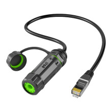 Wasserdichte RJ45-Kupplungsstecker, Hochgeschwindigkeits-Datenübertragung, CAT6-Ethernet-Kabelverlängerung, staubdichter RJ45-Kupplungsstecker