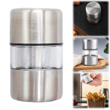 Moulin à sel et poivre miniature THLKIF, rechargeable, format compact idéal pour la cuisine, le camping ou comme cadeau pratique