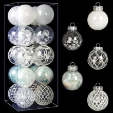 Christmas Ball Ornaments Set, 20pcs 80mm Shatterproof Clear Baubles for Tree Decor – Compatible with Christmas, Halloween, Thanksgiving, Wedding