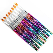 8pcs Nail Art Brush French Smile Half Moon Shape Drawing Brushes DIY Petal Flower Gradient Painting Brush Set Manicure Tools