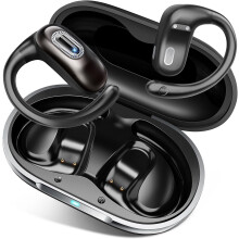 Öppna öronhörlurar, 5.4 Bluetooth, 50 timmars speltid, luftledande öronproppar med öronkrokar, IPX7 vattentäta, säker passform – kompatibla