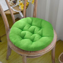 Coussins de chaise ronds 40 x 40 cm, doux et épais – Antidérapants, capitonnés – Verts