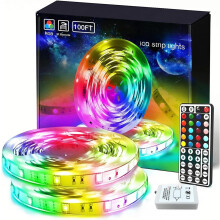 Guirlande lumineuse de 30 m (100 pieds), avec télécommande, alimentation 24 V, lumière à couleurs changeantes pour la décoration de chambre