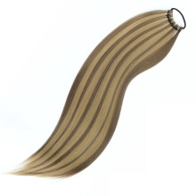 Extensiones de coleta con lazos elásticos, coletas postizas lisas de 61 cm de largo, postizo de cabello sintético natural para mujer.